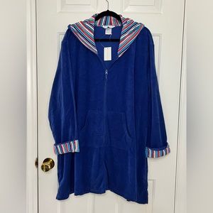 The Company Store New with Tags XXL Zip Up Beach Cover Up and Shorts Set